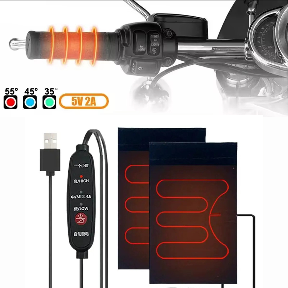 مقابض دراجة نارية مدفأة بمنفذ  - مراجعة Handlebar Grip Heated وسعره